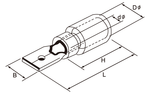 Vinyl-Insulated male disconnector vendor_male disconnector drawing