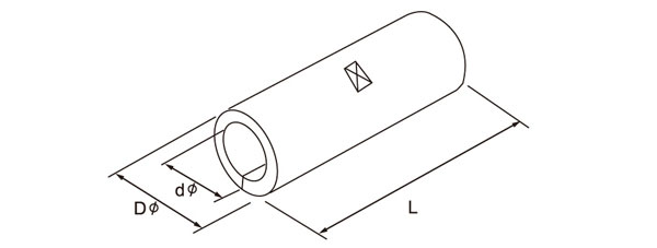 butt splice terminal supplier_Non-insulated butt splice terminal drawing